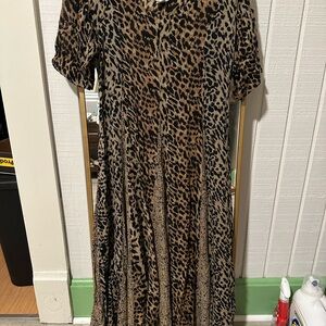 1990’s Leopard Print Midi Dress